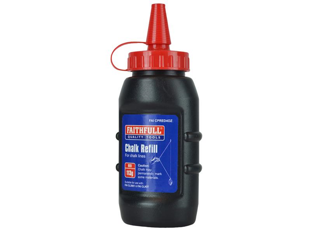 Faithfull FAICPRED4OZ Chalk Powder Red 113g |