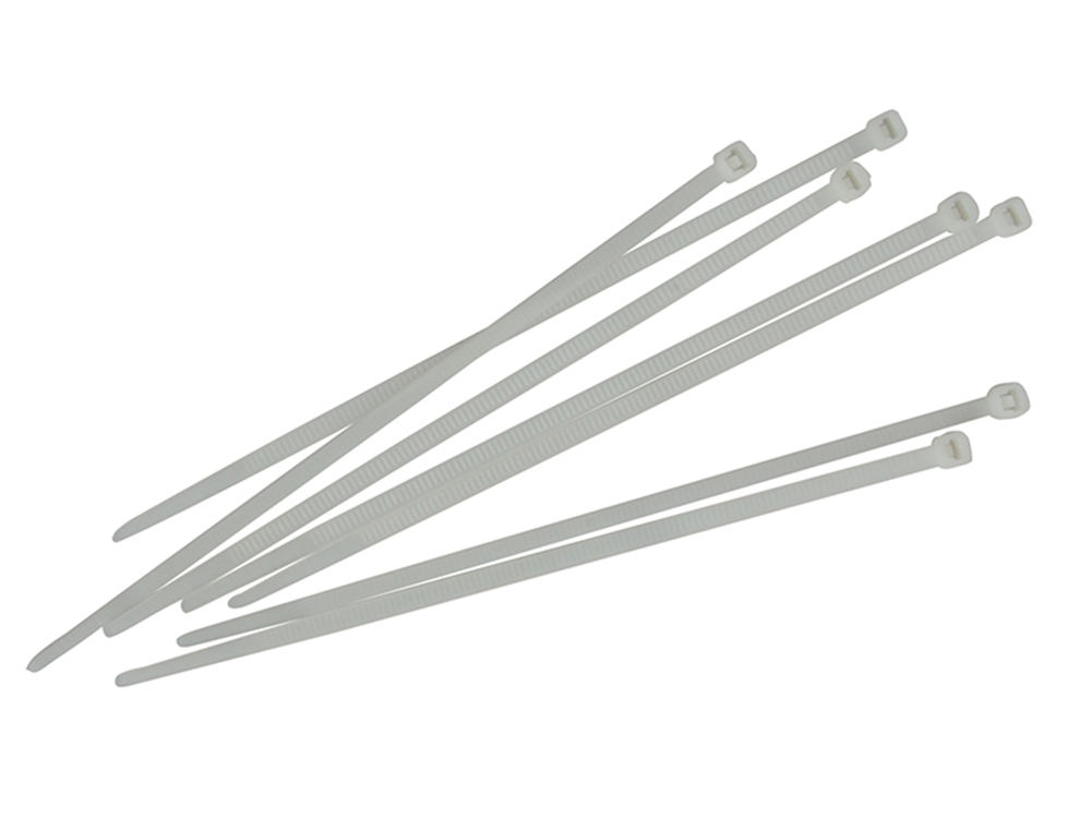 Faithfull FAICT200W Cable Ties White 3.6 x 200mm (Pack 100) |
