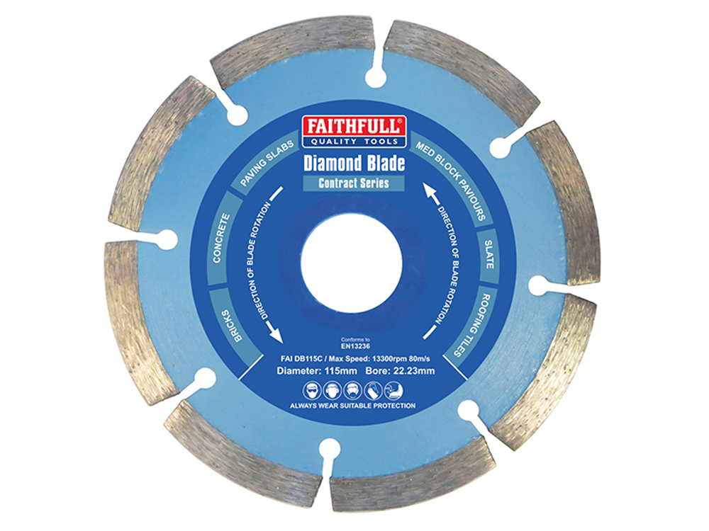 Faithfull FAIDB115C Contract Diamond Blade 115 x 22.2mm |