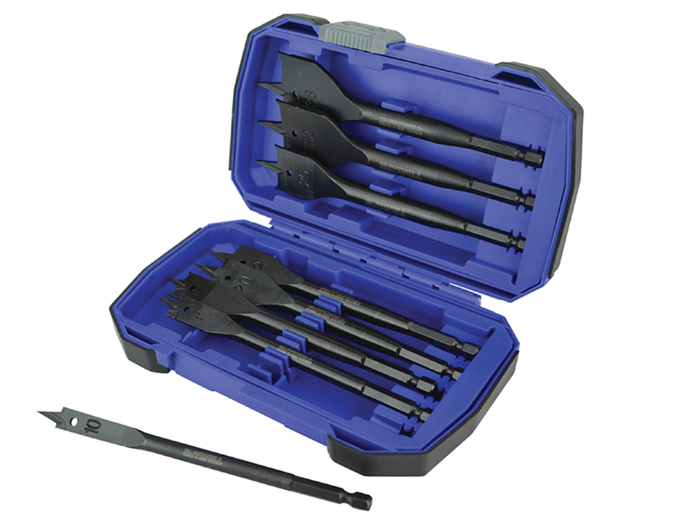 Faithfull FAIFBSET8 Flat Bit Set 8 Piece 10-38mm |
