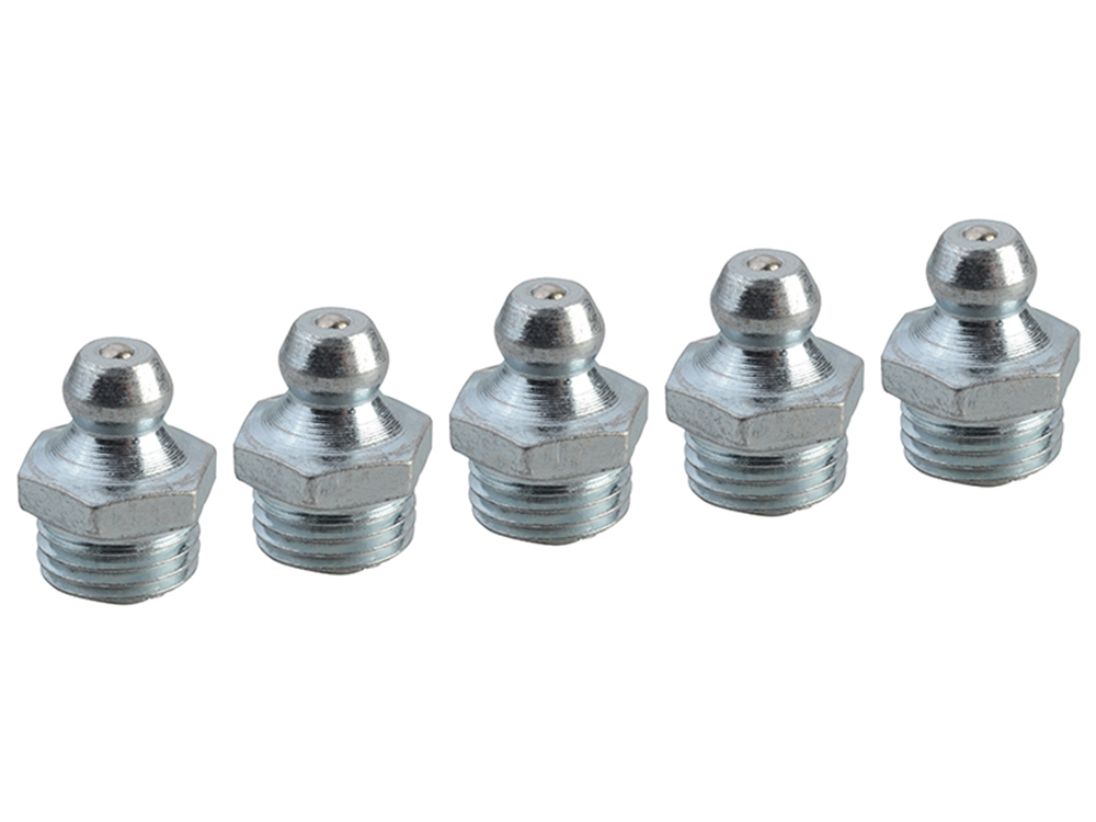 Faithfull FAIGGN10100M Grease Nipple Straight M10 x 1.0 (Pack 5) |