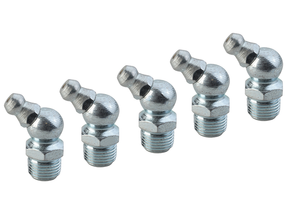 Faithfull FAIGGN18BSPA Grease Nipple 45┬░ 1/8in BSP (Pack 5) |