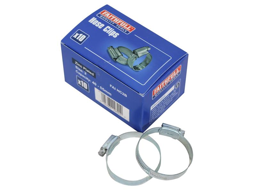 Faithfull FAIHC2AB 2A Hose Clip - Zinc MSZP 35 - 50mm |