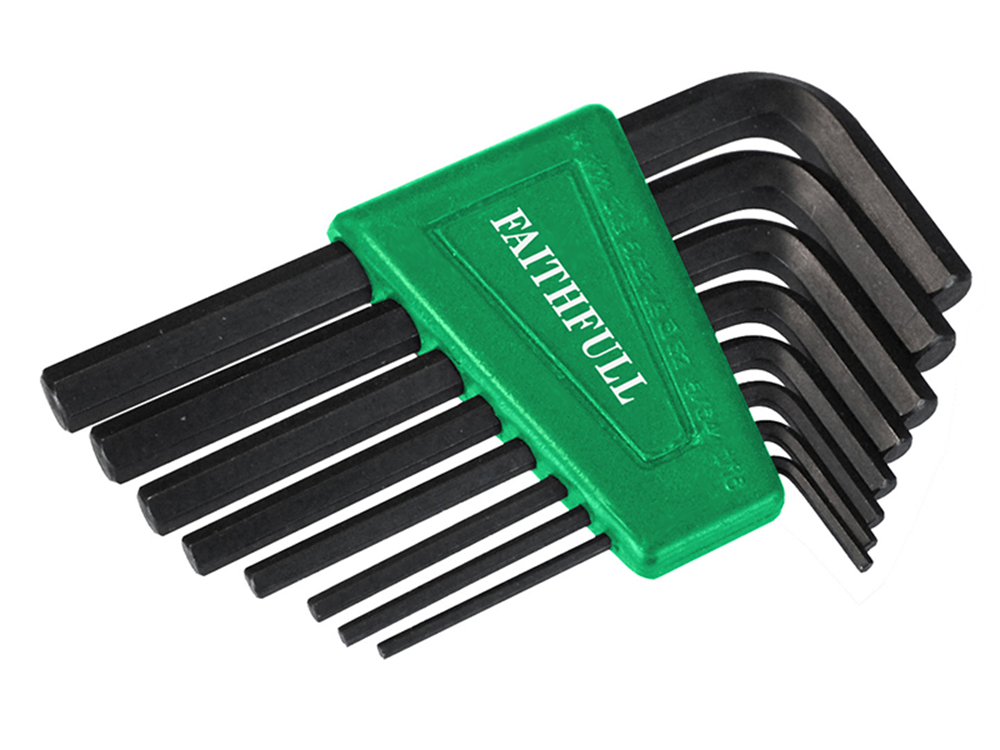 Faithfull FAIHKS8AF Short Arm Hexagon Key Set, 8 Piece (1/16 - 1/4in) |