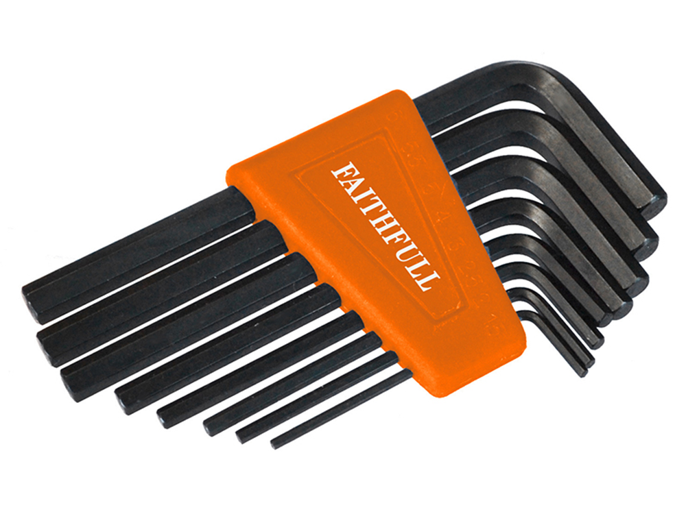 Faithfull FAIHKS8M Short Arm Hexagon Key Set, 8 Piece (1.5-6mm) |