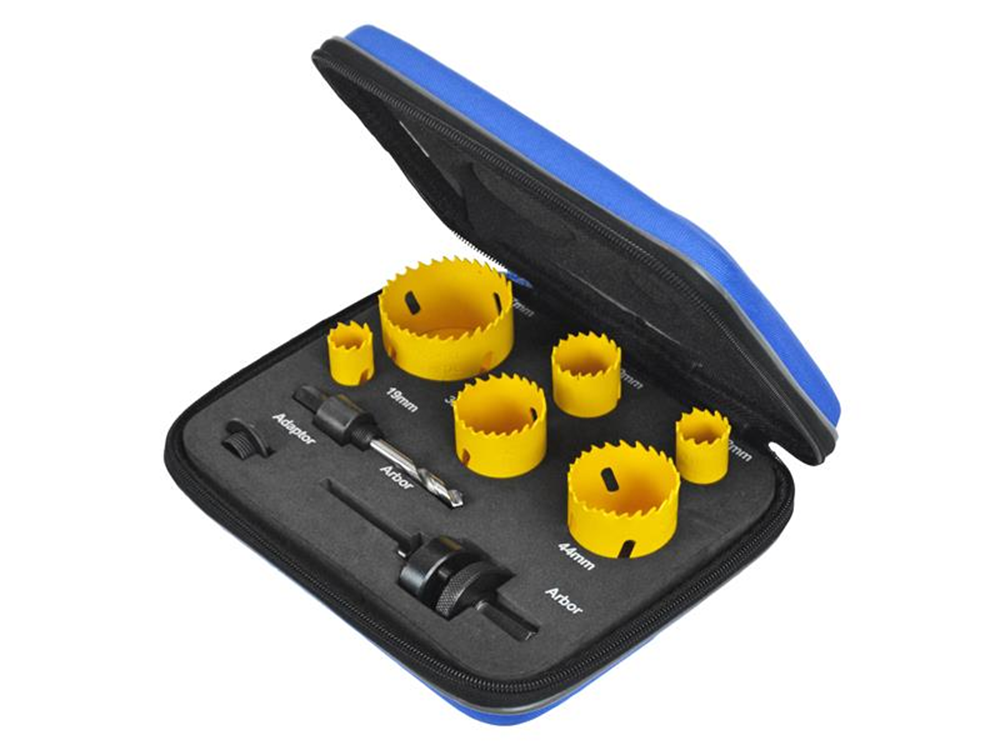 Faithfull FAIHSKIT Professional Holesaw Kit, 9 Piece |