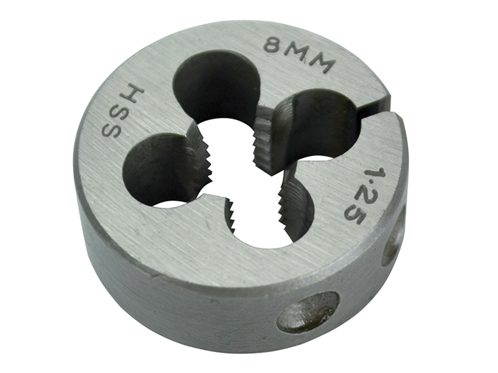 Faithfull FAIHSSDM8 HSS Straight Flute Split Die M8 x 1.25 (1in O.D) |
