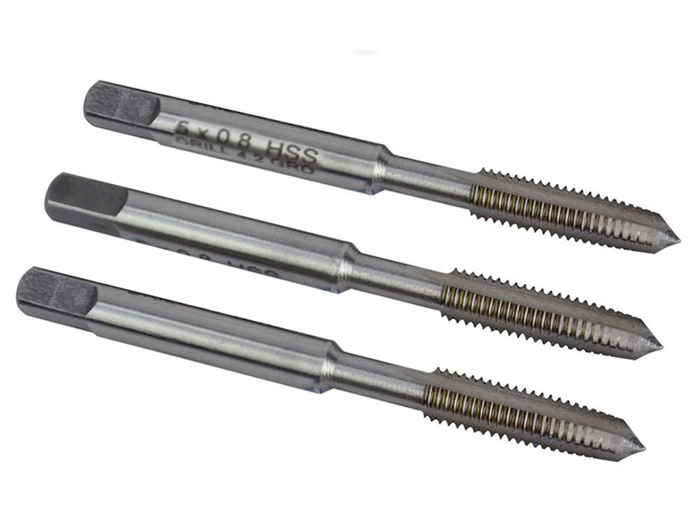 Faithfull FAIHSSTM5 HSS Straight Flute Tap Set M5 x 0.8, 3 Piece |