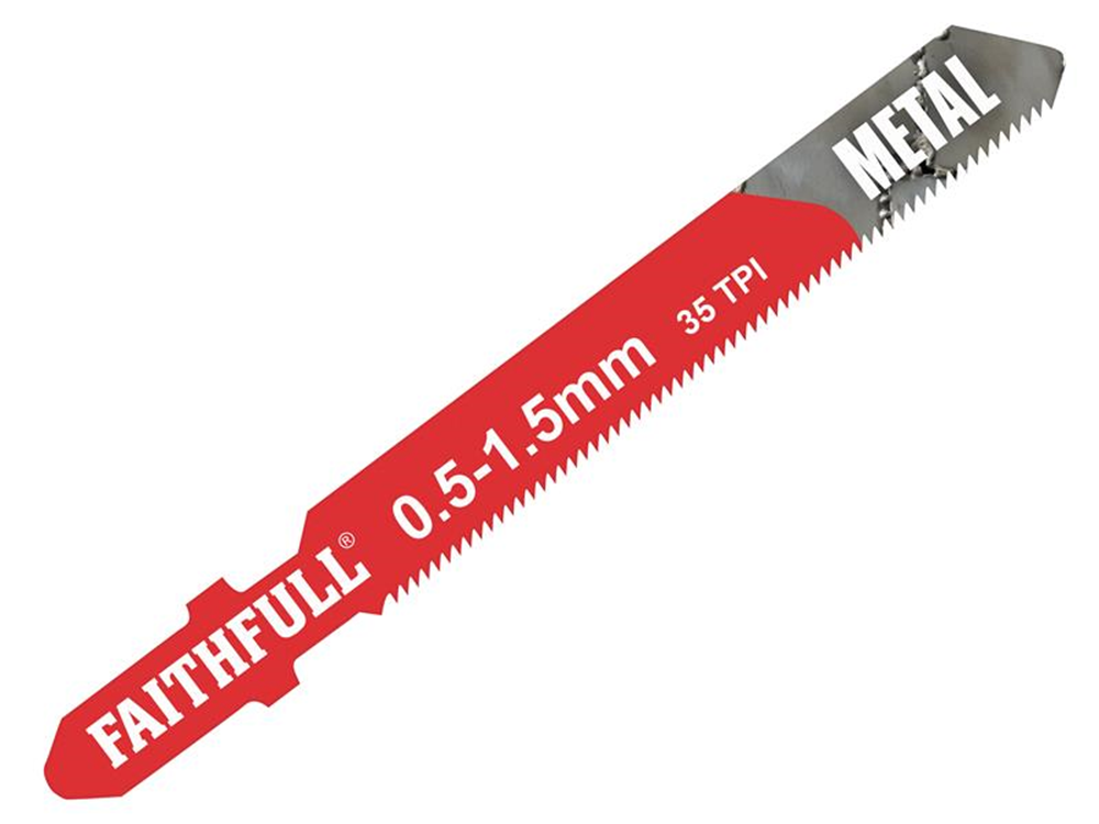 Faithfull FAIJBT118G Metal Cutting Jigsaw Blades Pack of 5 T118G FAIJBT118G |