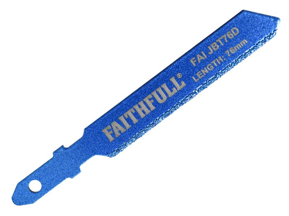 Faithfull FAIJBT76D Jigsaw Blade Diamond Grit 76mm |