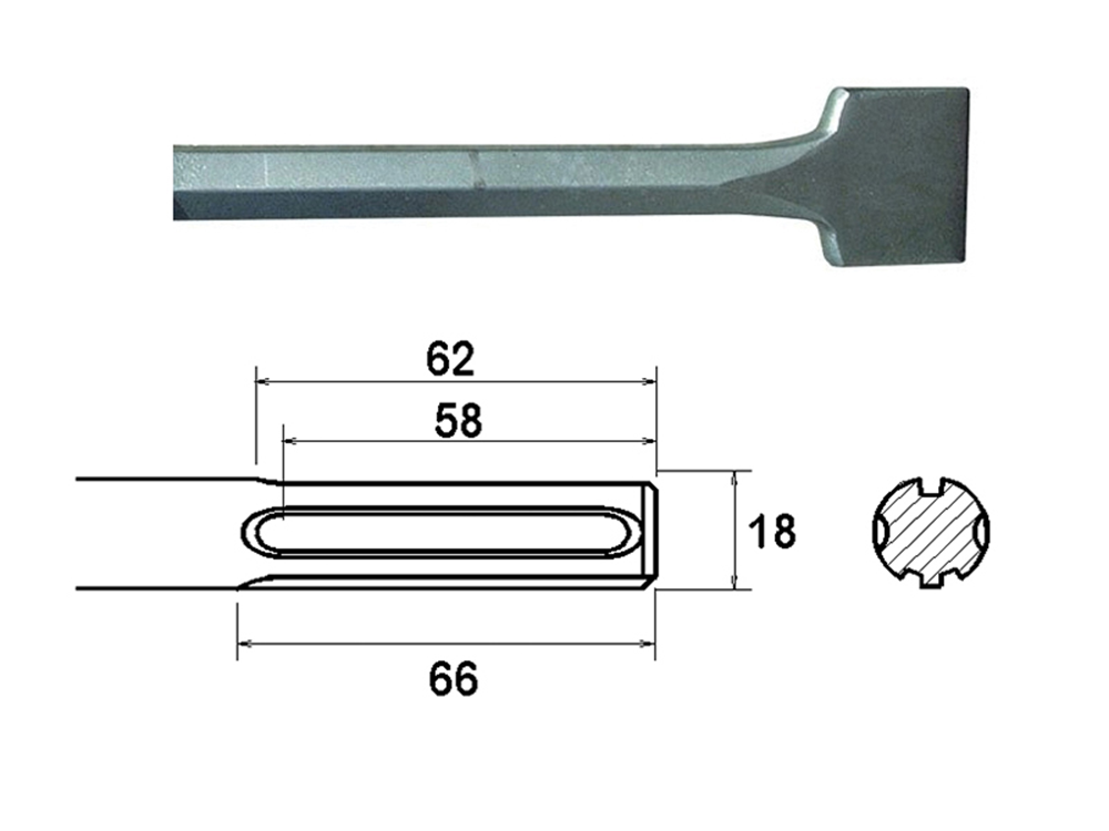 Faithfull FAIMAXSC50 SDS Max Straight Scaling Chisel 50 x 400mm |