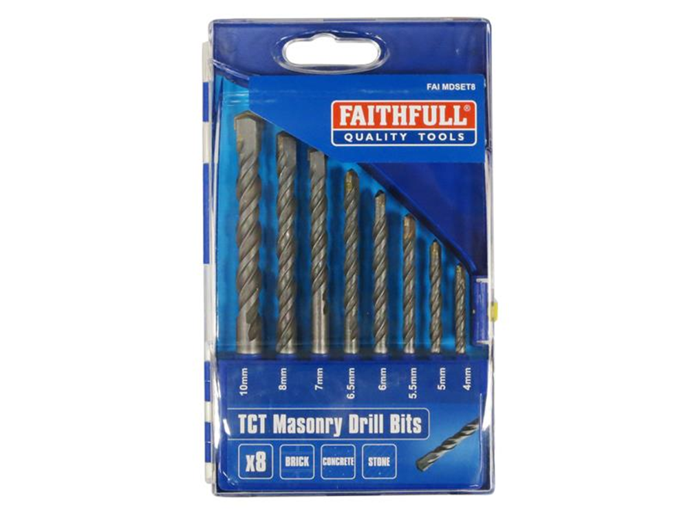 Faithfull FAIMDSET8 Standard Masonry Drill Set of 8 4-10mm |