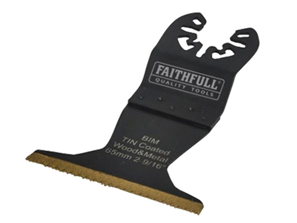 Faithfull FAIMFBM65 Multi-Functional Tool Bi-Metal Flush Cut TiN Coated Blade 65mm |