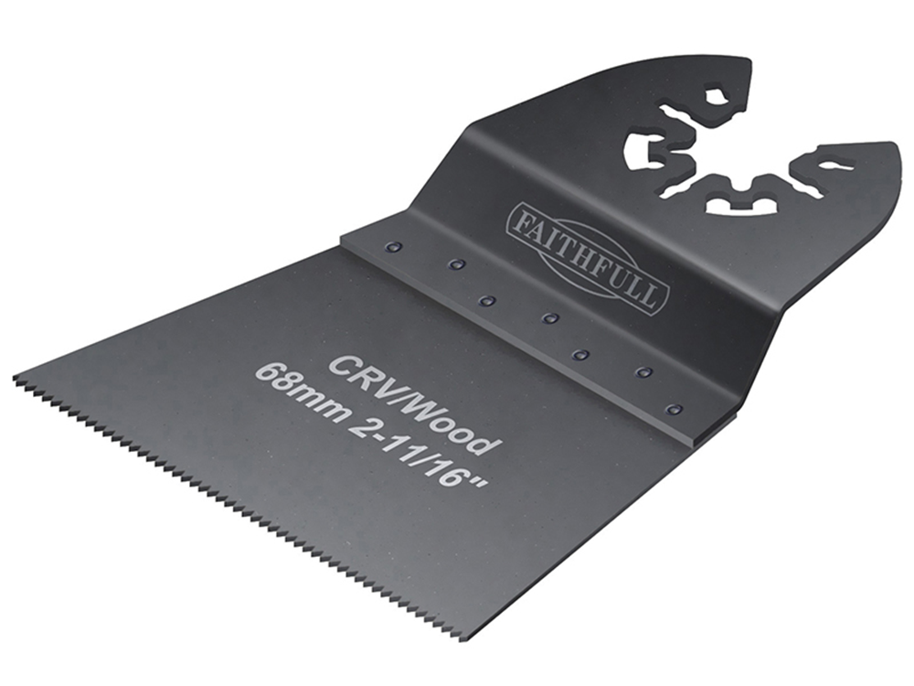 Faithfull FAIMFW68B Multi-Functional Tool Flush Wood Blade Side Set 68mm Pack of 5 |