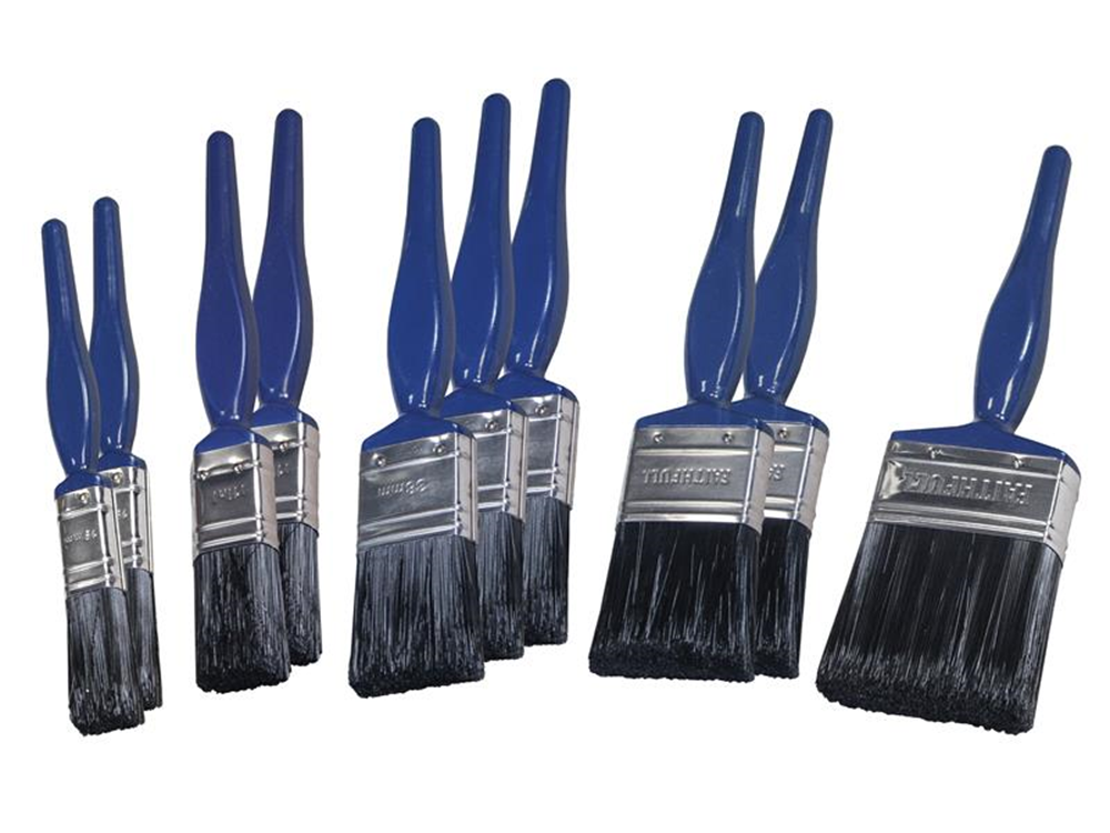Faithfull FAIPBUSET10X Utility Paint Brush Set, 10 Piece |