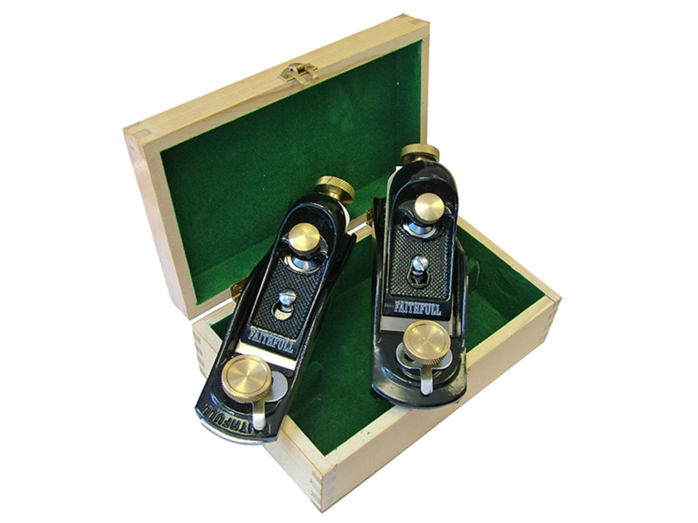 Faithfull FAIPLANEBPS No.9 1/2 & No.60 1/2 Block Planes in Wooden Box |