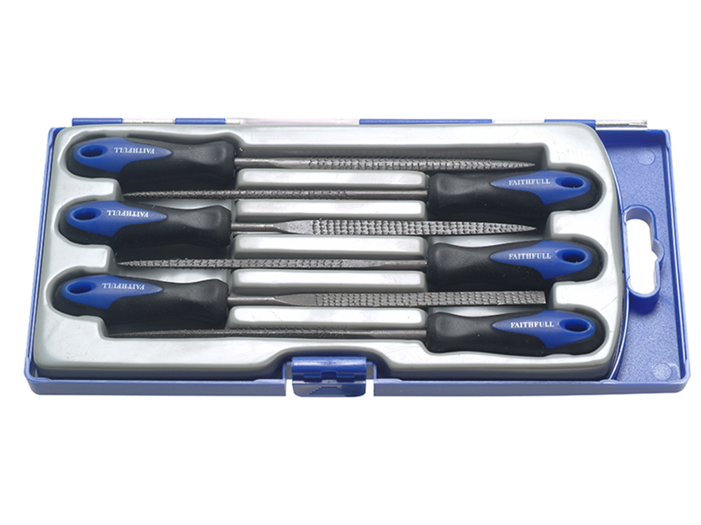 Faithfull FAIPPWRASP Precision Needle Rasp Set 6 Piece |