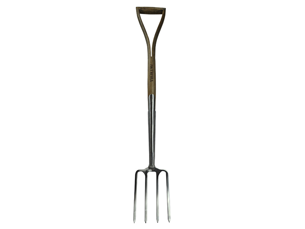 Faithfull FAIPRESDFSS Prestige Stainless Steel Digging Fork Ash Handle |