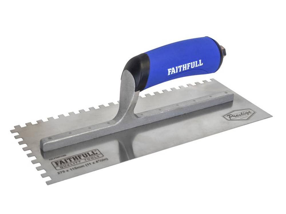 Faithfull FAIPTNT11SS Prestige Notched Trowel 275 x 115mm (11 x 4.1/2in) |