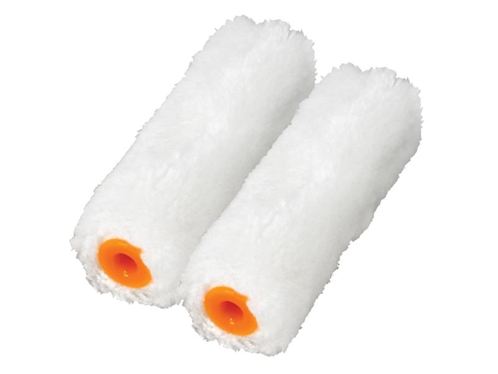 Faithfull FAIRMINI2M Medium Pile Mini Roller Refills 100mm (4in) Pack of 2 |
