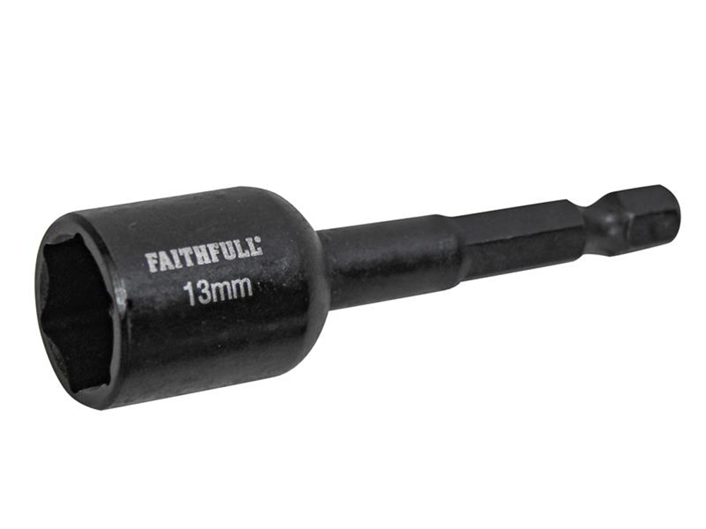 Faithfull FAISBMNUT13I Magnetic Impact Nut Driver 13mm x 1/4in Hex |