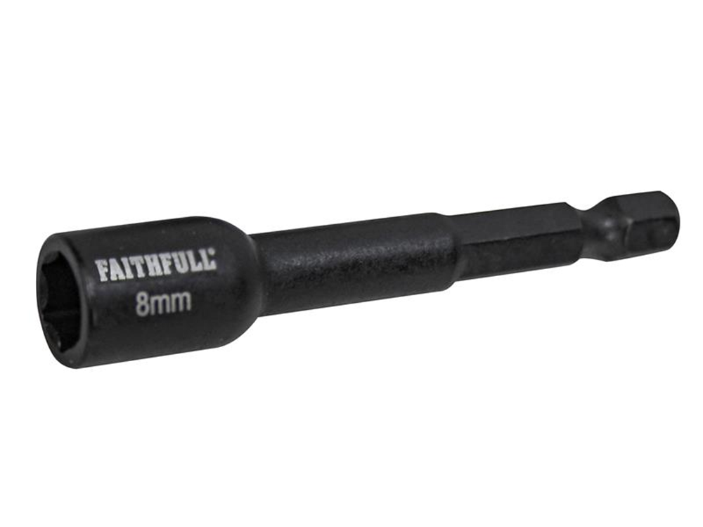 Faithfull FAISBMNUT8I Magnetic Impact Nut Driver 8mm x 1/4in Hex |