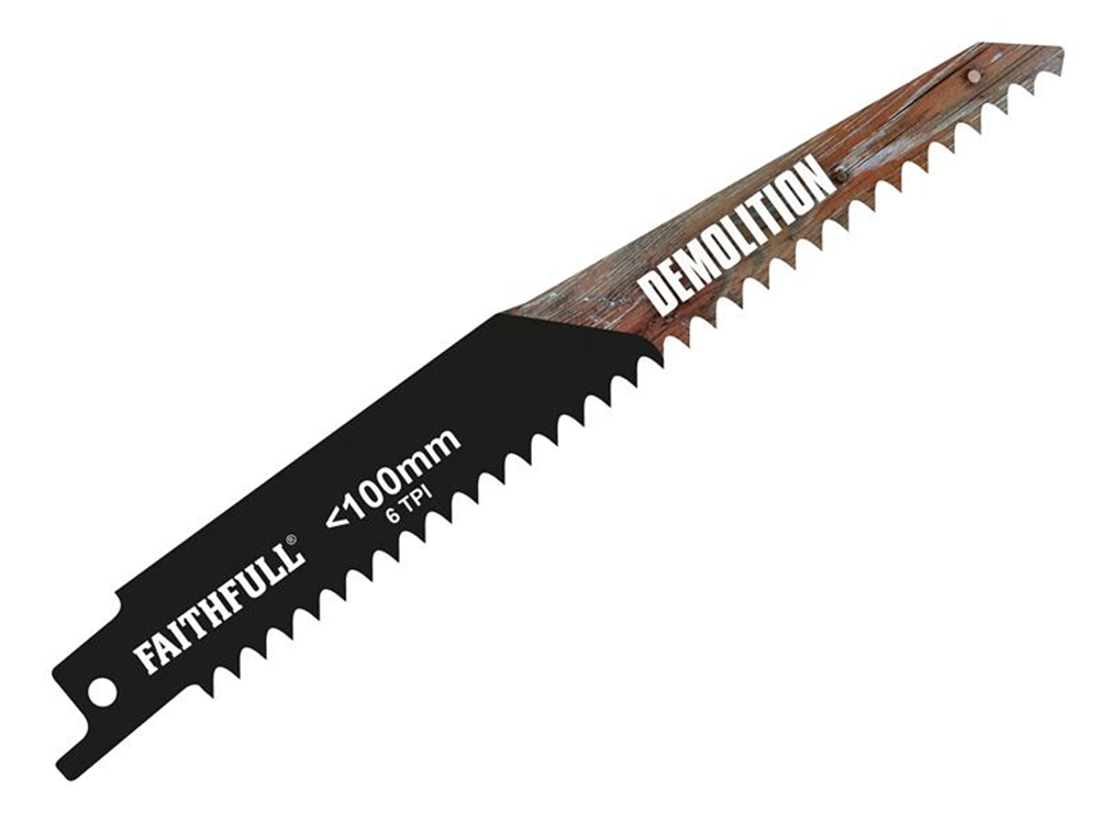 Faithfull FAISBS1111DF S1111DF Bi-Metal Sabre Saw Blade Demolition 228mm 6 TPI (Pack of 5) |