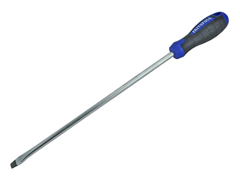 Faithfull FAISDF300 Soft Grip Screwdriver Flared Slotted Tip 10.0 x 300mm |