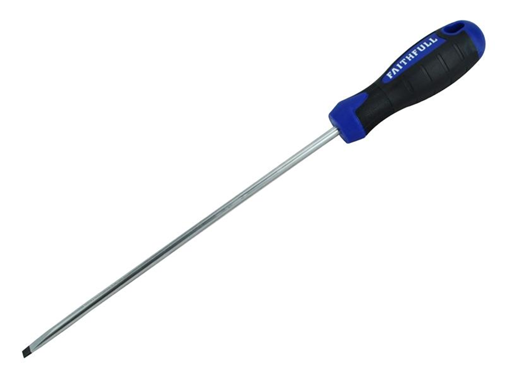 Faithfull FAISDP200 Soft Grip Screwdriver Parallel Slotted Tip 5.5 x 200mm |