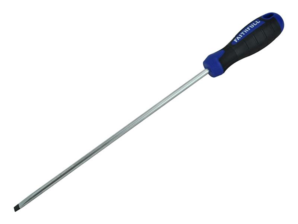 Faithfull FAISDP250 Soft Grip Screwdriver Parallel Slotted Tip 6.5 x 250mm |