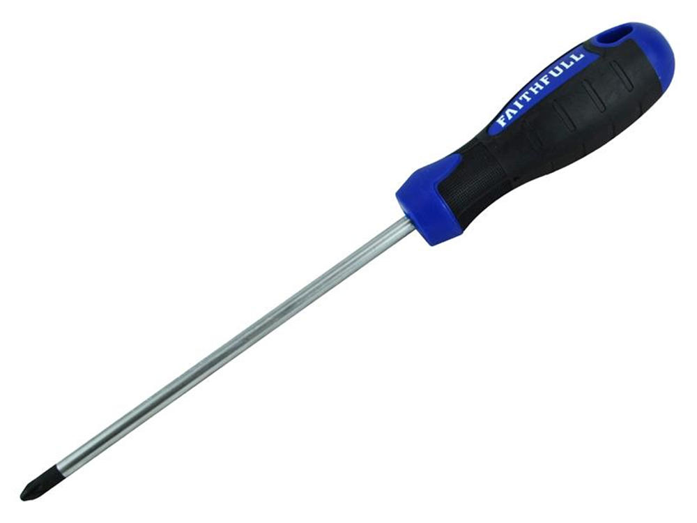 Faithfull FAISDPZ2150 Soft Grip Screwdriver Pozidriv Tip PZ2 x 150mm |
