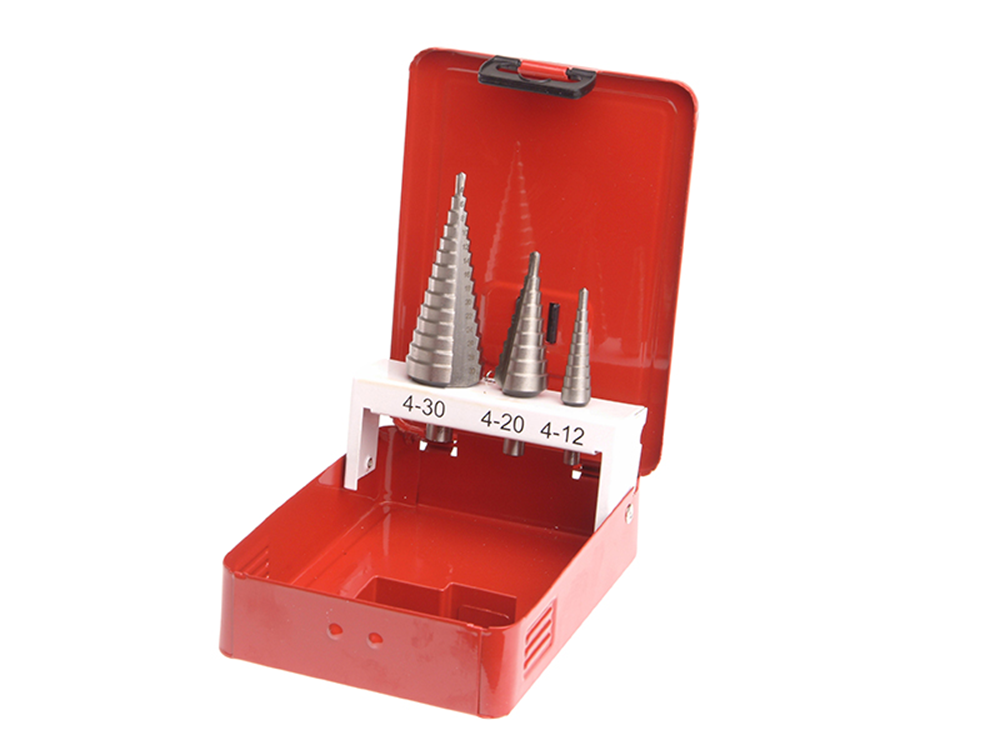 Faithfull FAISDSET3 HSS Step Drill Bit Set of 3 4-30mm |