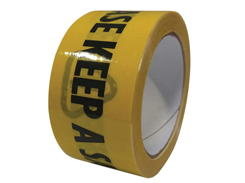 Faithfull FAITAPEHAZSD Laminated Self-Adhesive Hazard Tape Social Distance Black/Yellow 50mm x 33m | Black/Yellow