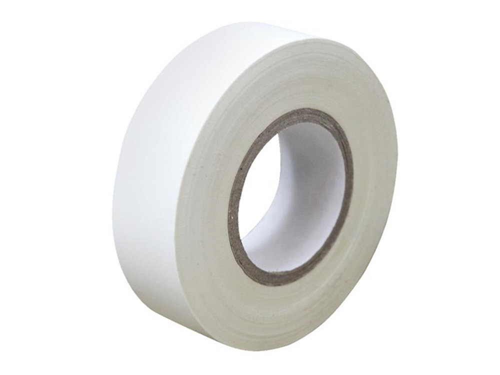 Faithfull FAITAPEPVCW PVC Electrical Tape White 19mm x 20m | White