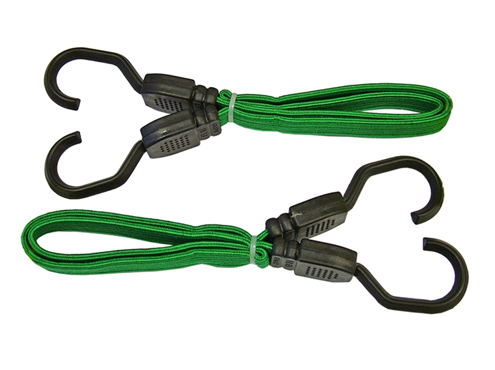 Faithfull FAITDBUNG24 Flat Bungee Cord 60cm (24in) Green 2 Piece |