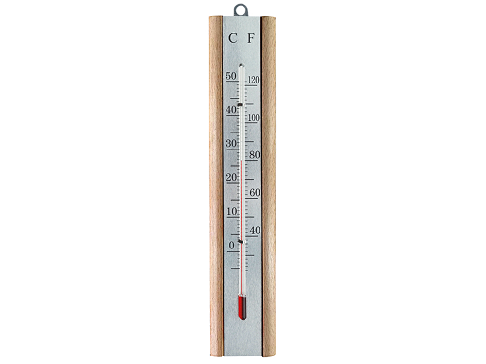 Faithfull FAITHBEECH Thermometer Wall Beech Silver 200mm |