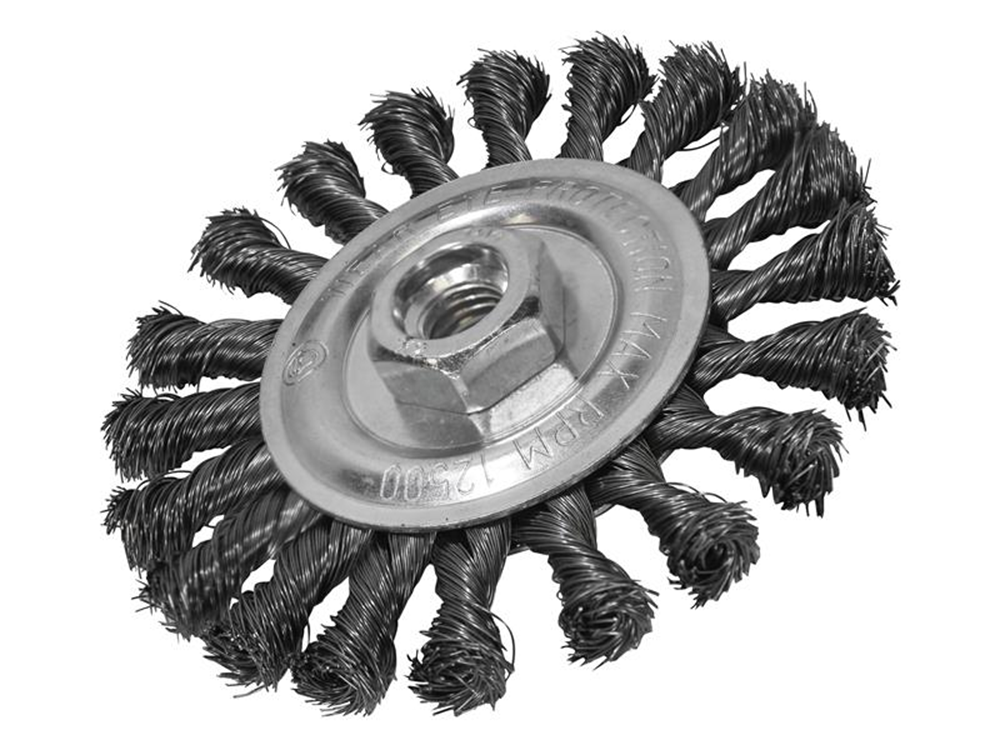 Faithfull FAIWBCT115 Circular Wire Brush 115 x 12mm M14x2 Bore, 0.35mm Wire |