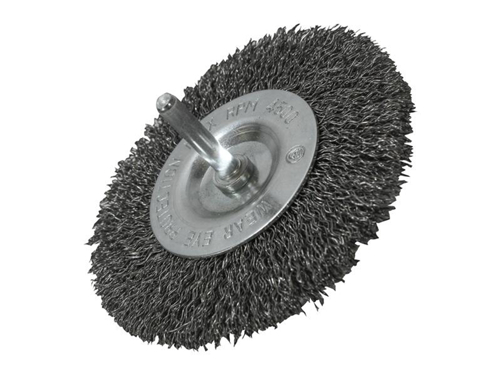 Faithfull FAIWBS100C Wire Brush 100mm x 6mm Shank 0.30mm |