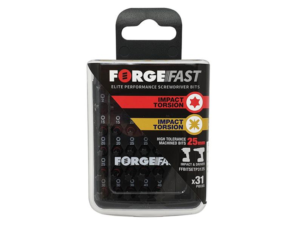 ForgeFix FORFFBSPZT31 ForgeFast PZ/TX Compatible Impact Bit Set, 31 Piece |