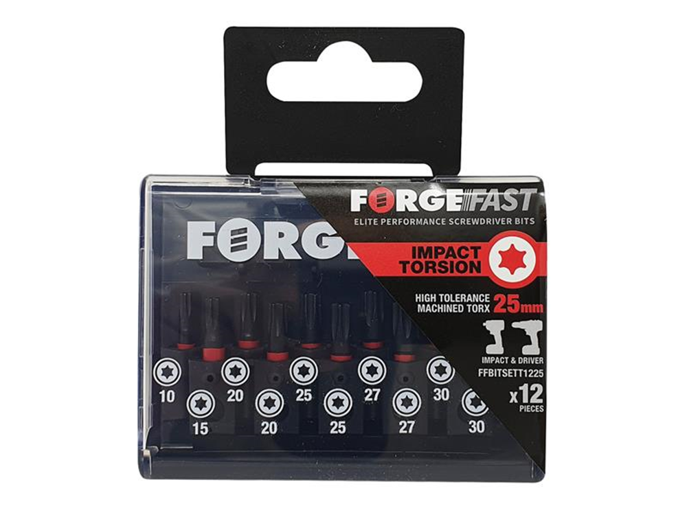 ForgeFix FORFFBST12 ForgeFast TORX® Compatible Impact Bit Set, 12 Piece |