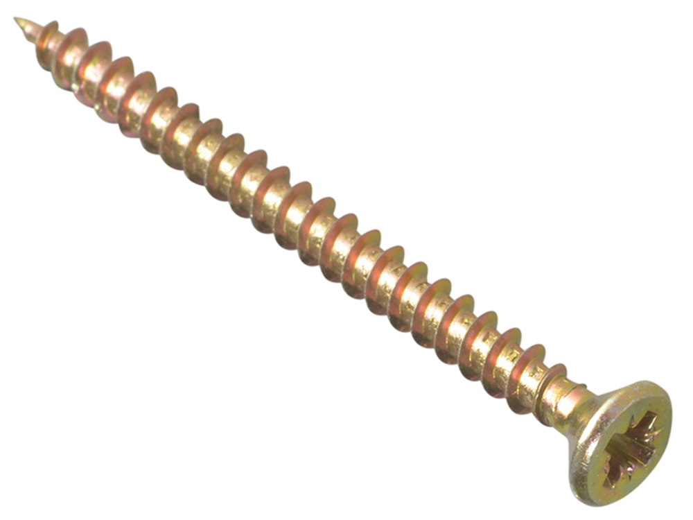 ForgeFix FORMPS4550Y Multi-Purpose Pozi Compatible Screw CSK ST ZYP 4.5 x 50mm Box 200 |