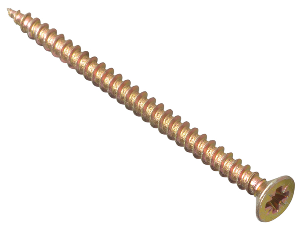 ForgeFix FORMPS4570Y Multi-Purpose Pozi Compatible Screw CSK ST ZYP 4.5 x 70mm Box 100 |