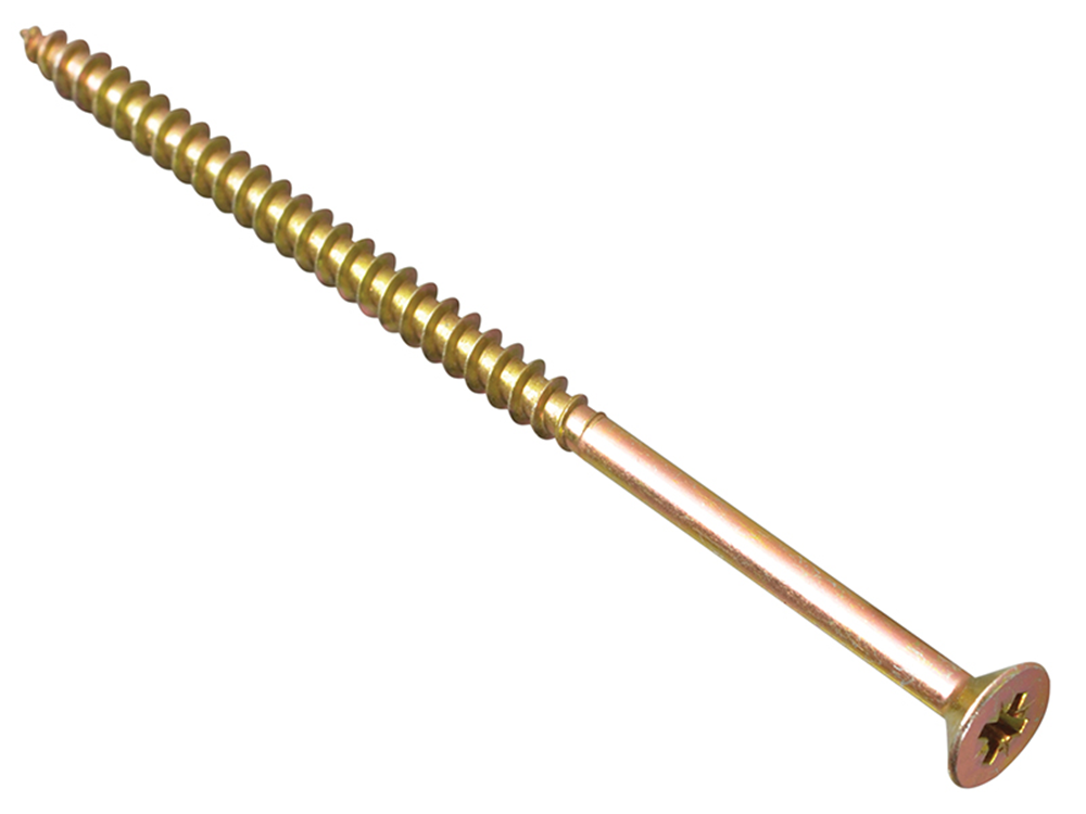 ForgeFix FORMPS5120Y Multi-Purpose Pozi Compatible Screw CSK ST ZYP 5.0 x 120mm Box 100 |