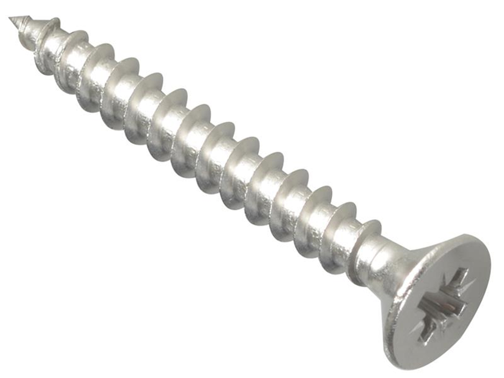 ForgeFix FORPOZI540S Multi-Purpose Pozi Compatible Screw CSK ST S/Steel 5.0 x 40mm Box 200 |