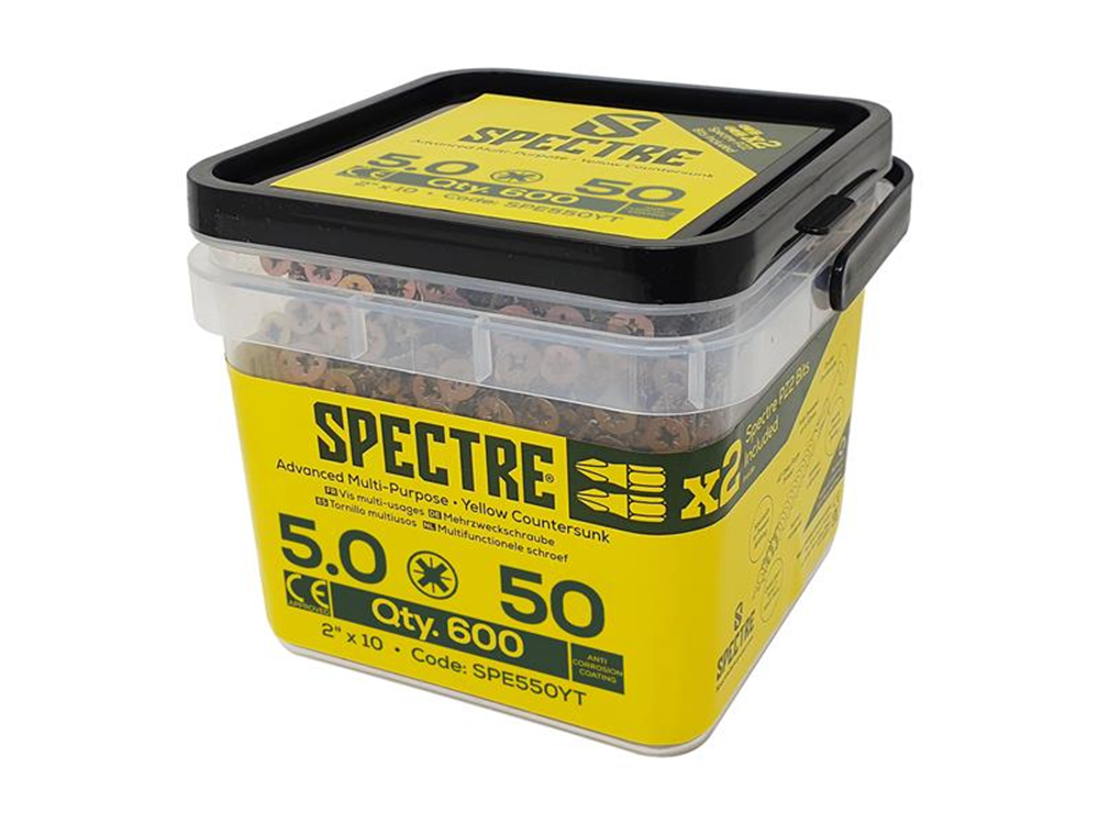 ForgeFix FORSP550YT FORSP550YTSpectreÔäó Screw, PZ Compatible, CSK, ZYP |