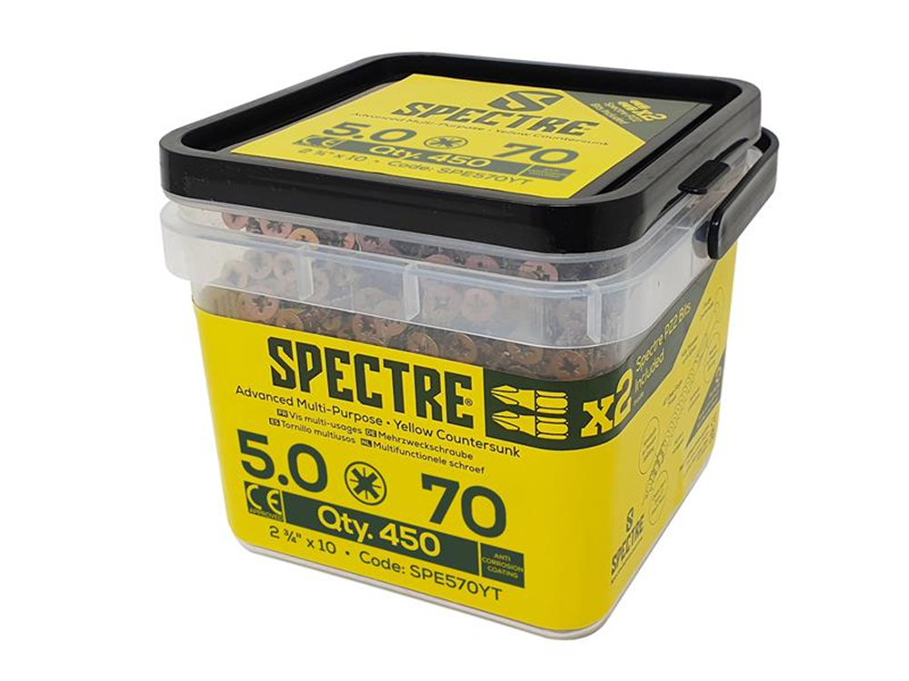 ForgeFix FORSP570YT FORSP570YTSpectreÔäó Screw, PZ Compatible, CSK, ZYP |