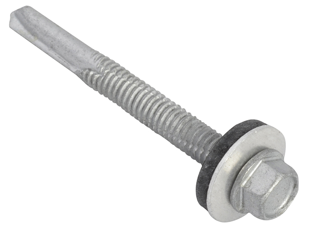 ForgeFix FORTFHH5551 TechFast Hex Head Roofing Screw Self-Drill Heavy Section 5.5 x 51mm Pack 100 |