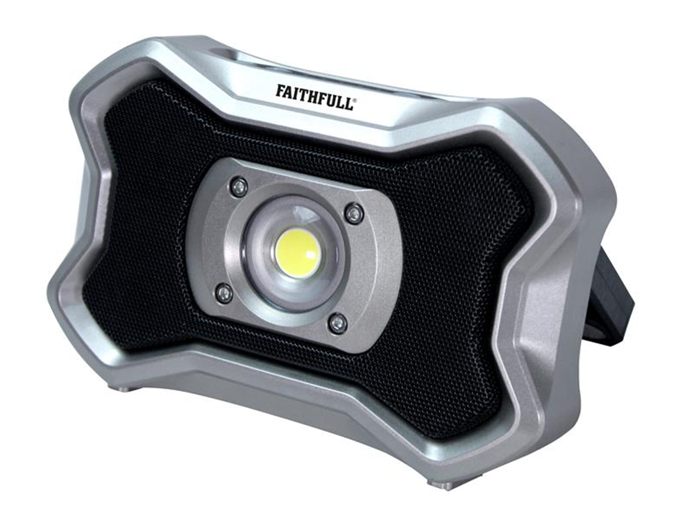Faithfull Power Plus FPPSLFF20BS Rechargeable Work Light with Speaker 20W |
