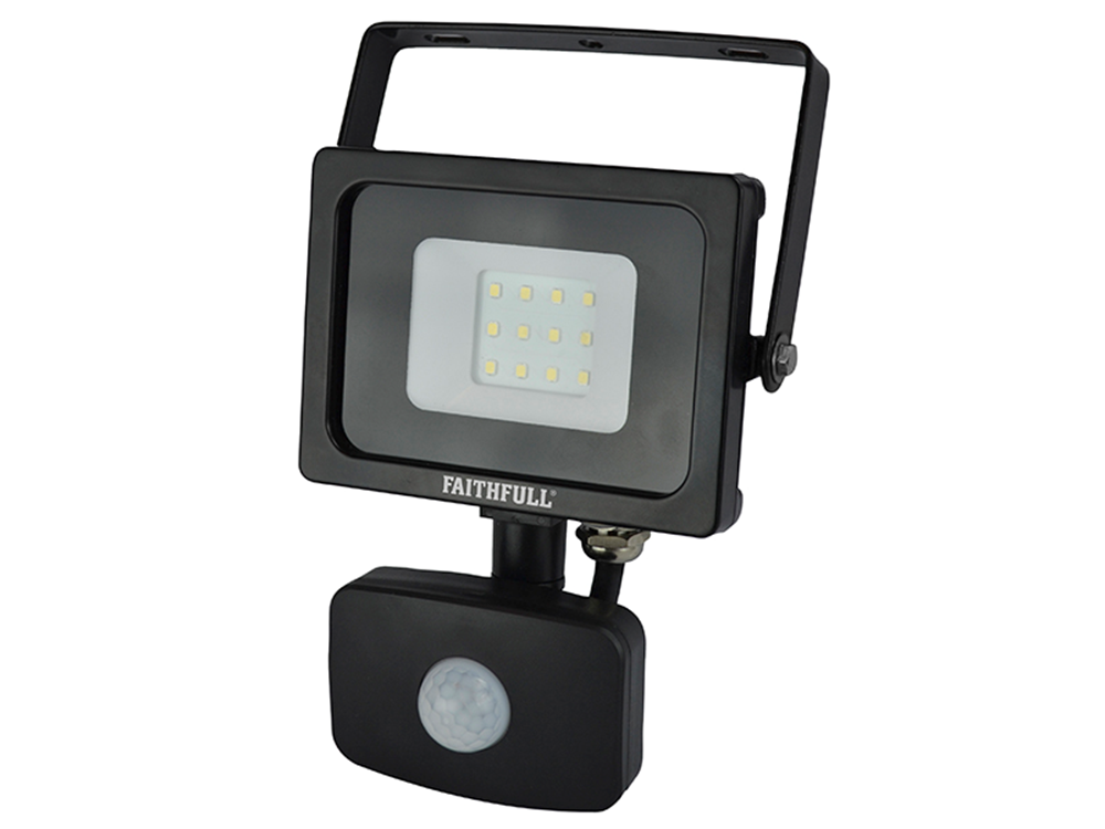 Faithfull Power Plus FPPSLWM10S SMD LED Security Light with PIR 10W 800 Lumen 240V |