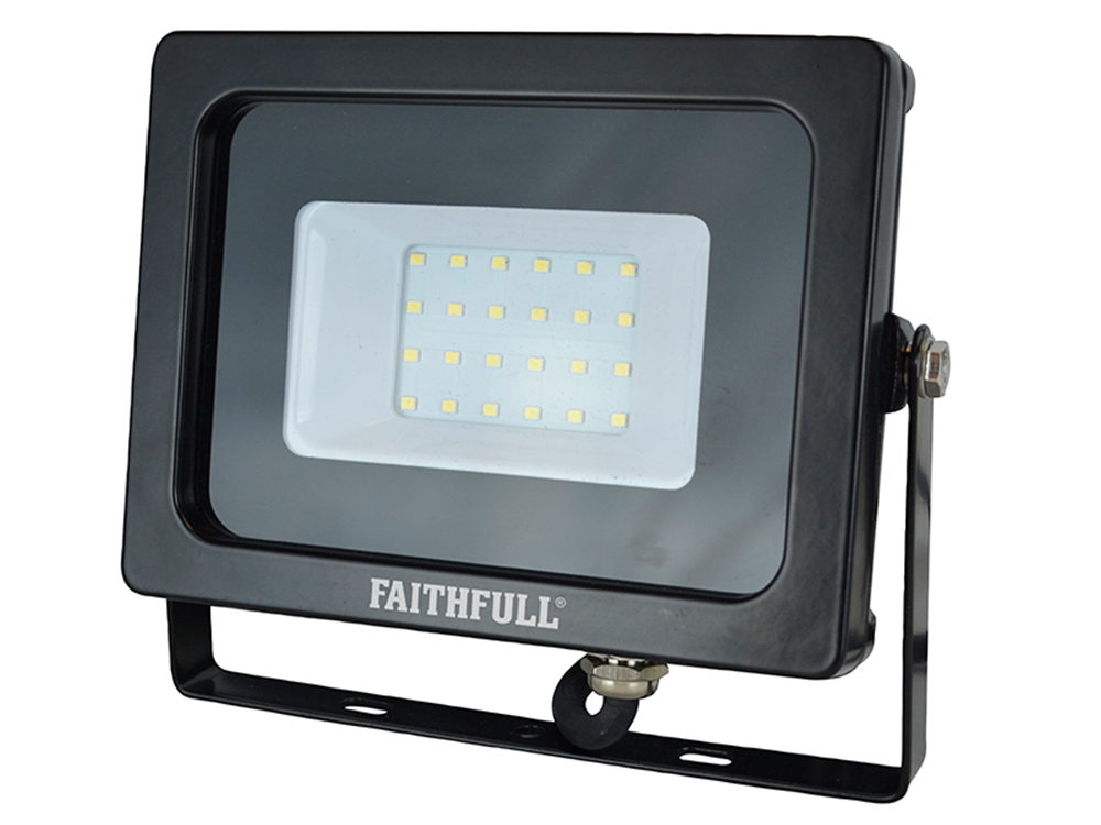 Faithfull Power Plus FPPSLWM20 SMD LED Wall Mounted Floodlight 20W 1600 Lumens 240V |